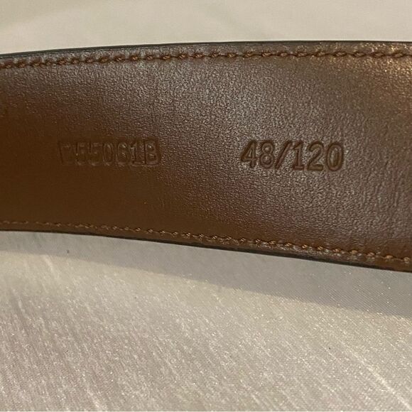 Roundtree & Yorke Men's Brown Leather Belt Size 3X Full Grain Cowhide - Picture 5 of 6